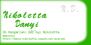 nikoletta danyi business card
